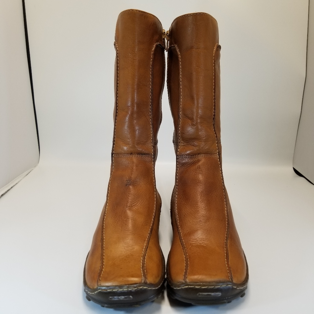Steve Madden Cameo Womans Size 7B Brown Leather Tall Boots Side Zip - Picture 15 of 15